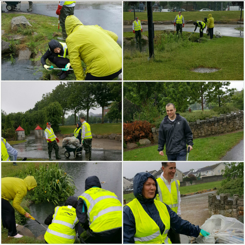 Cleaning up Sean Walsh Park in May 2017
