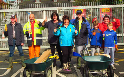 Rejoicing a Litter Mug job well done