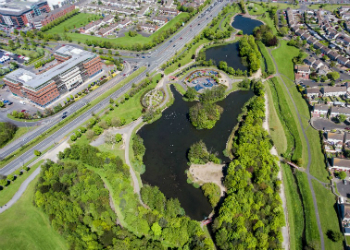 Arial view of Sean Walsh Memorial Park